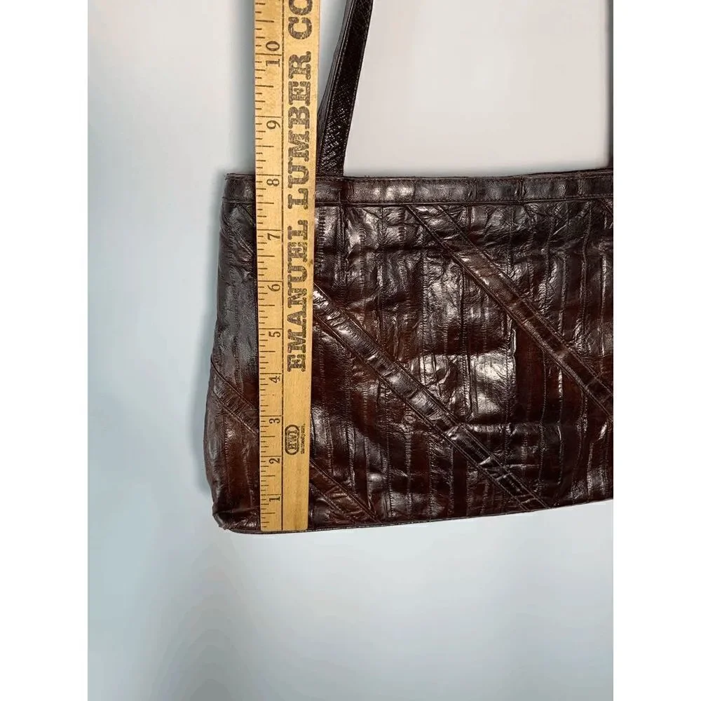 Vintage Eel Skin Hong Kong Shoulder Purse 8x12